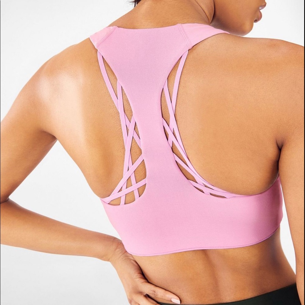 Fabletics Lenna Maive Pink High Impact Sports Bra